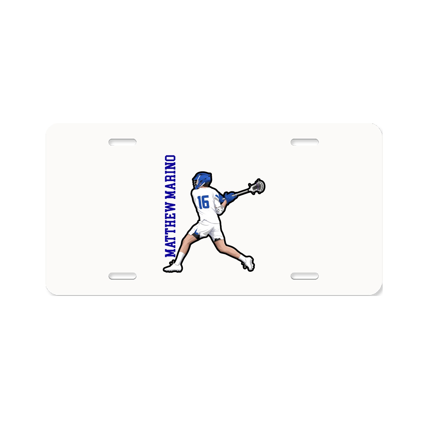 License Plate — Name Vertical in Classic
