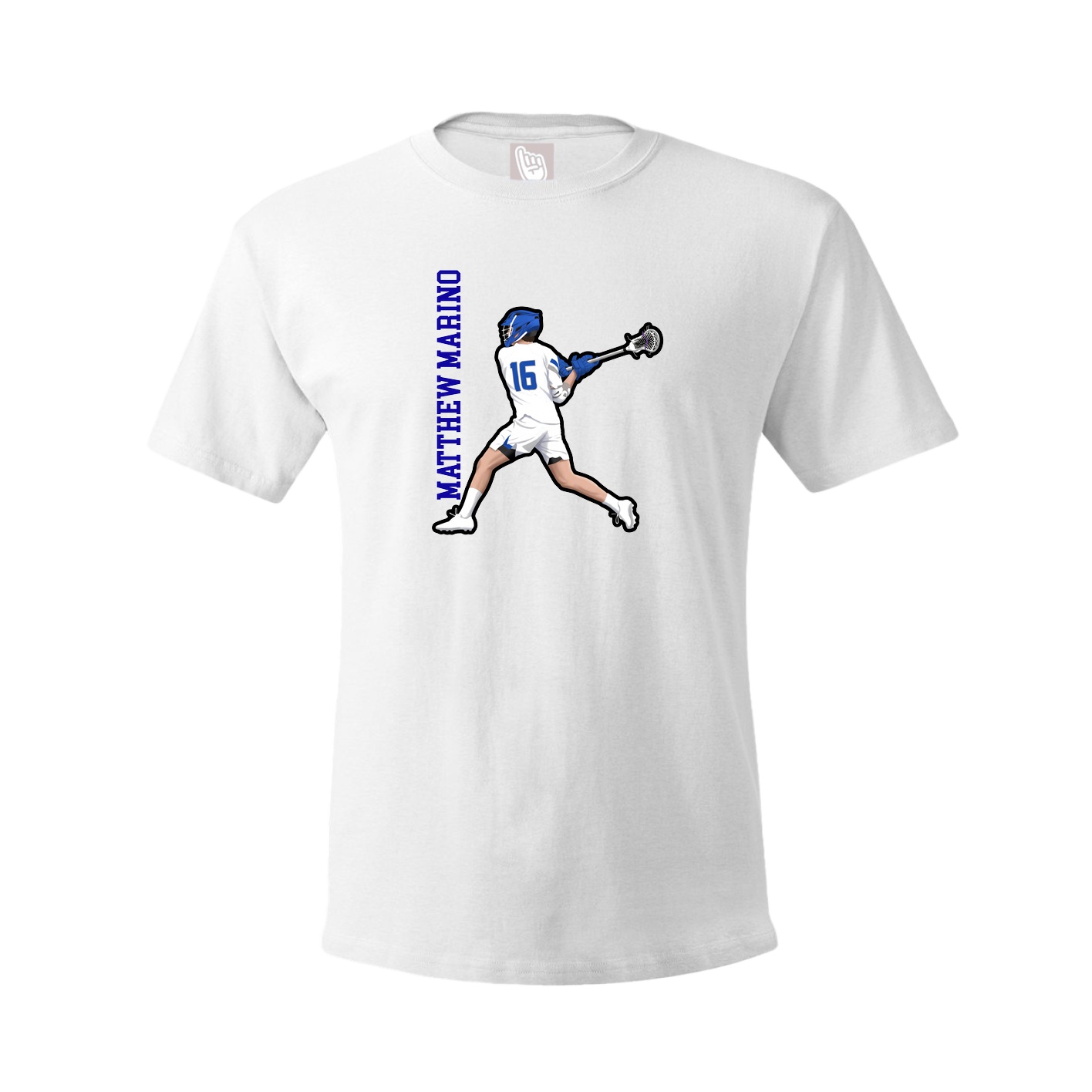 Tee — Name Vertical in White