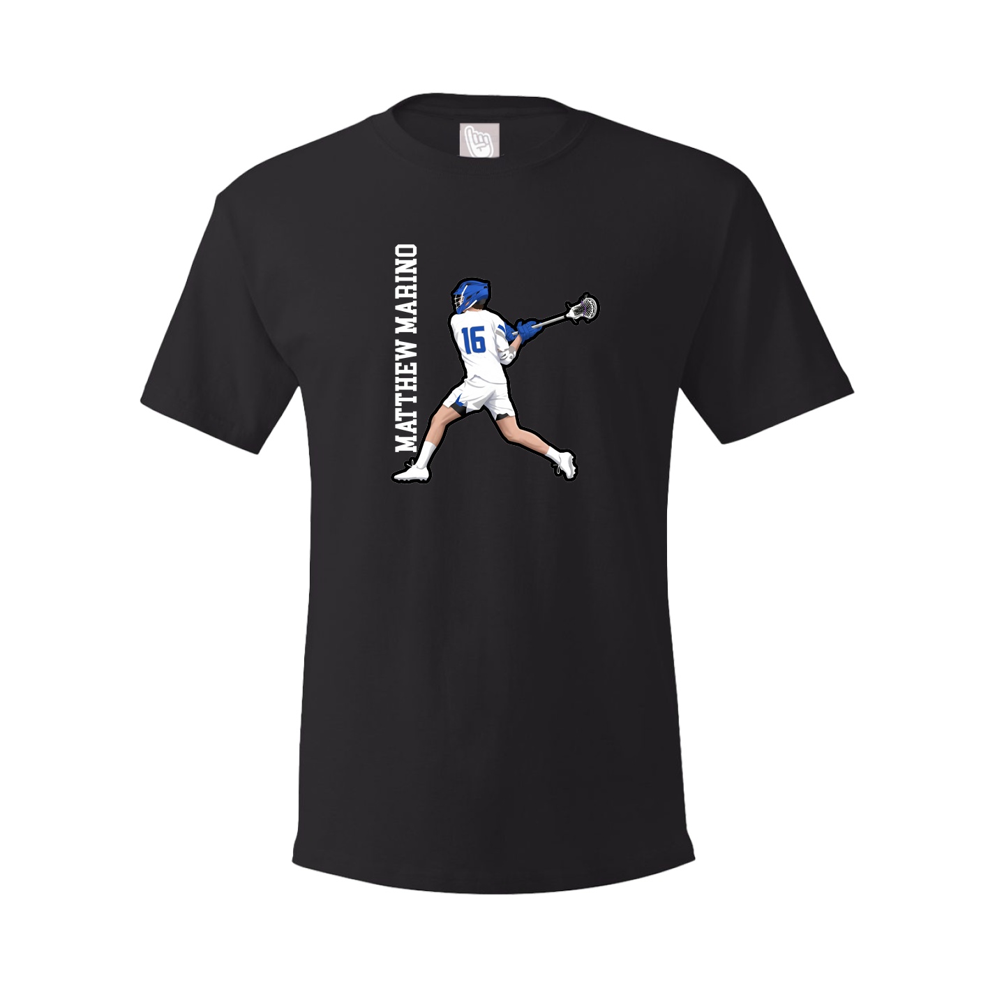 Youth Tee — Name Vertical in Black