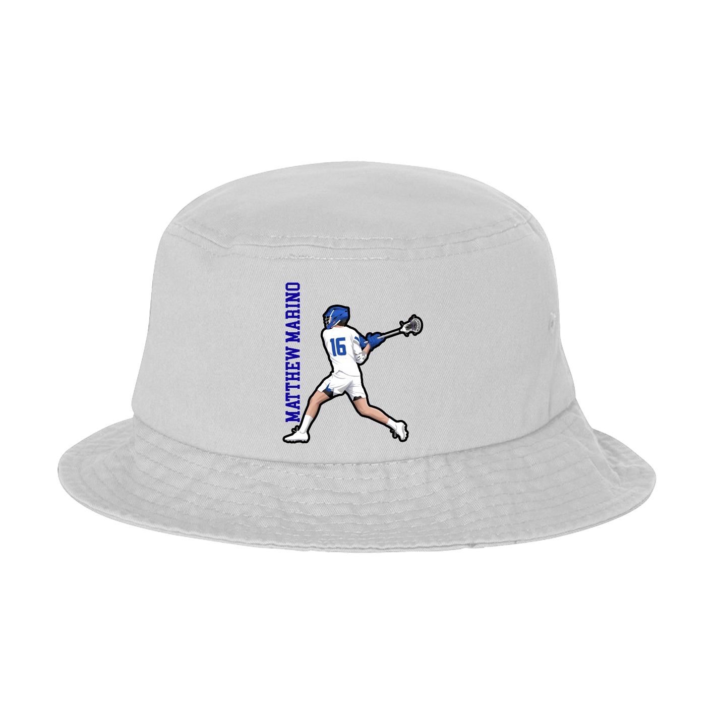 Bucket Cap — Name Vertical in White