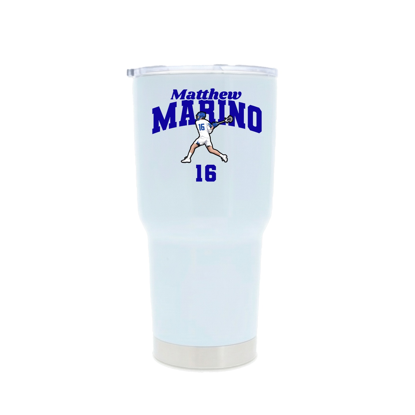 30oz Stainless Steel Tumbler — Signature Arch in White