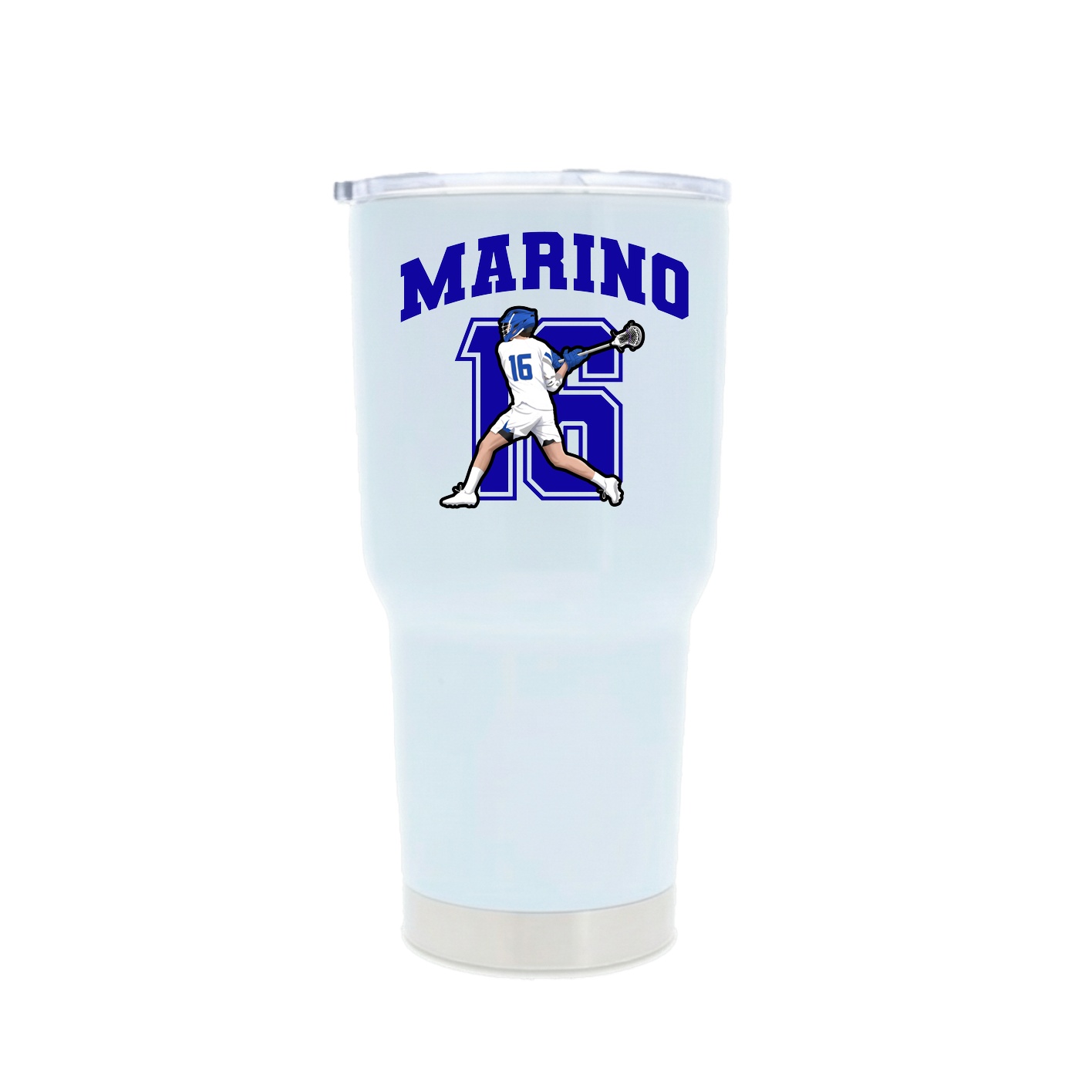 30oz Stainless Steel Tumbler — Number in White
