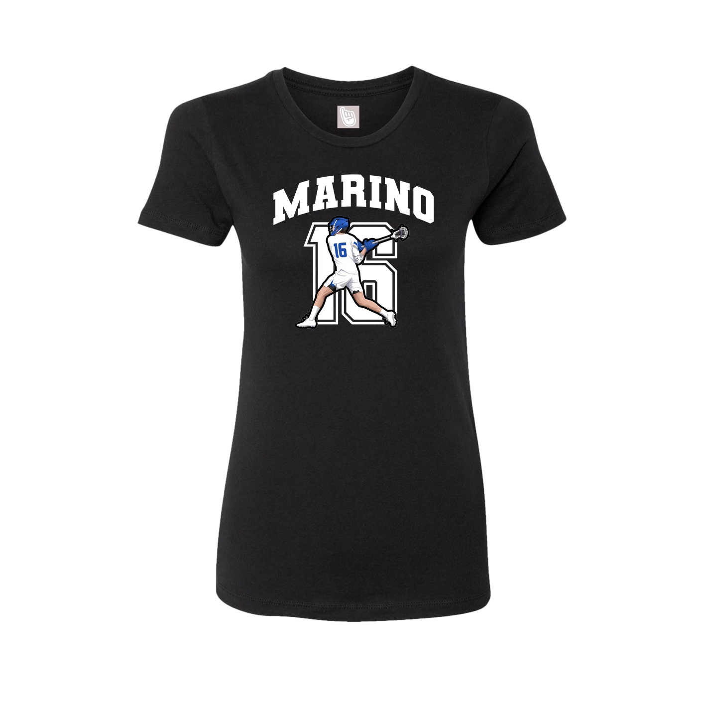 Fitted Women's Tee — Number in Black