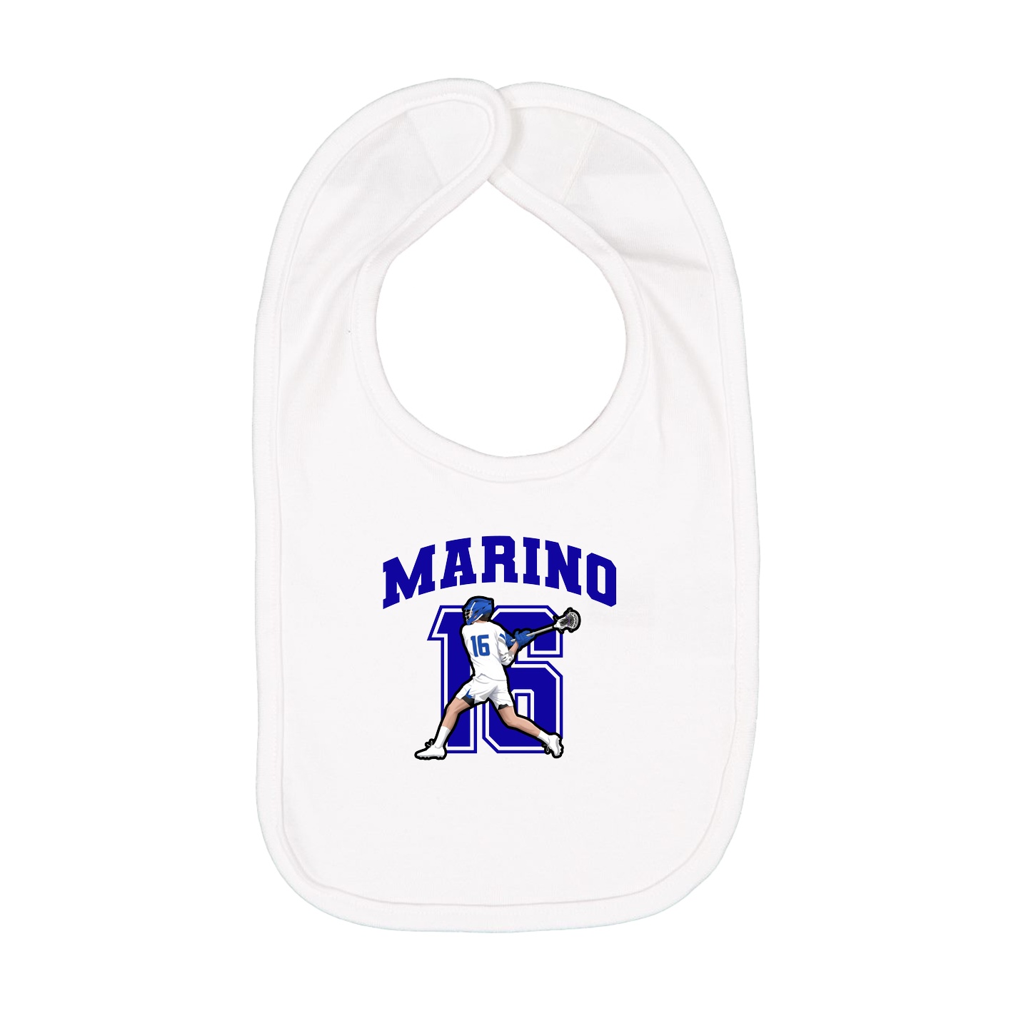 Infant Bib — Number in White