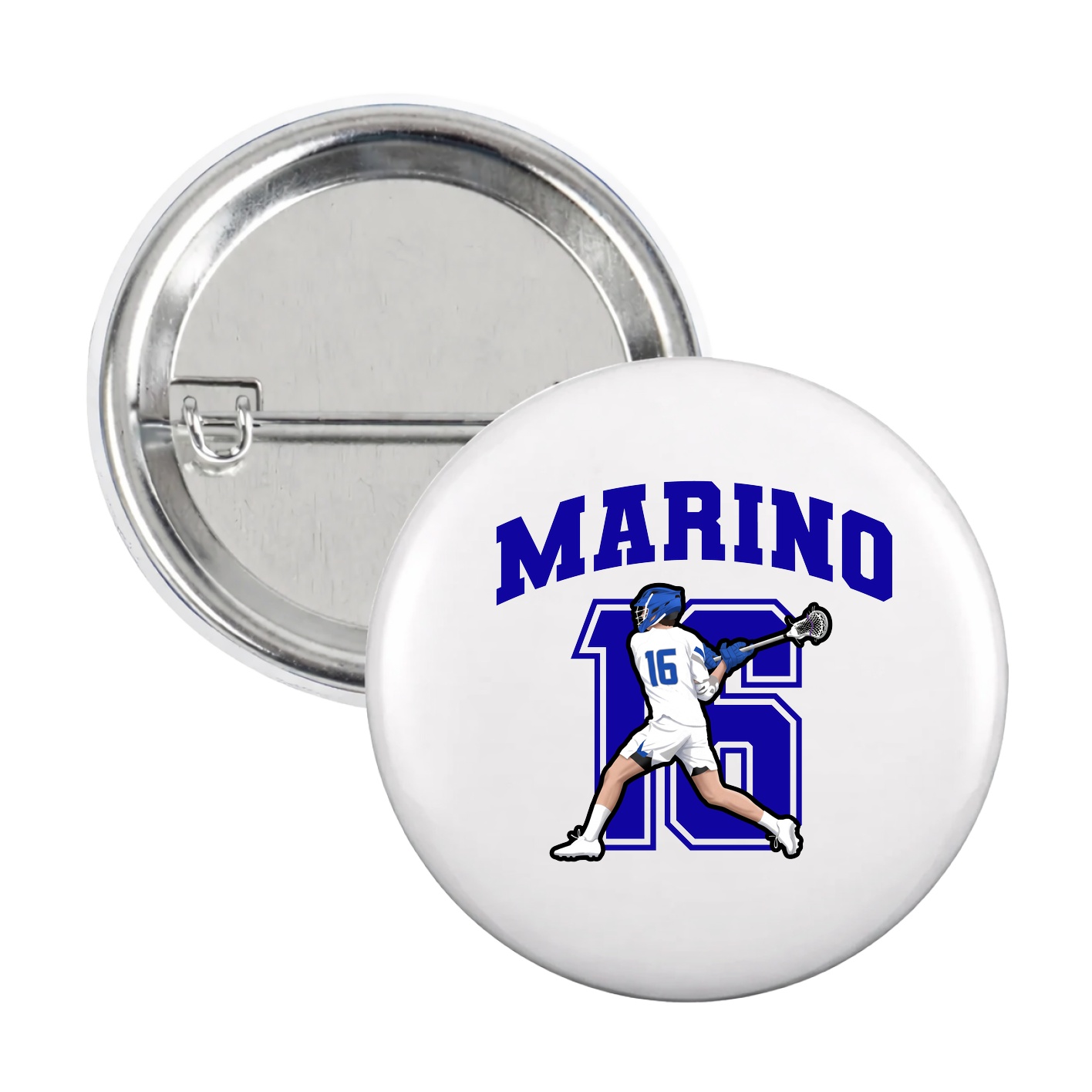 Game Day Button — Number in White