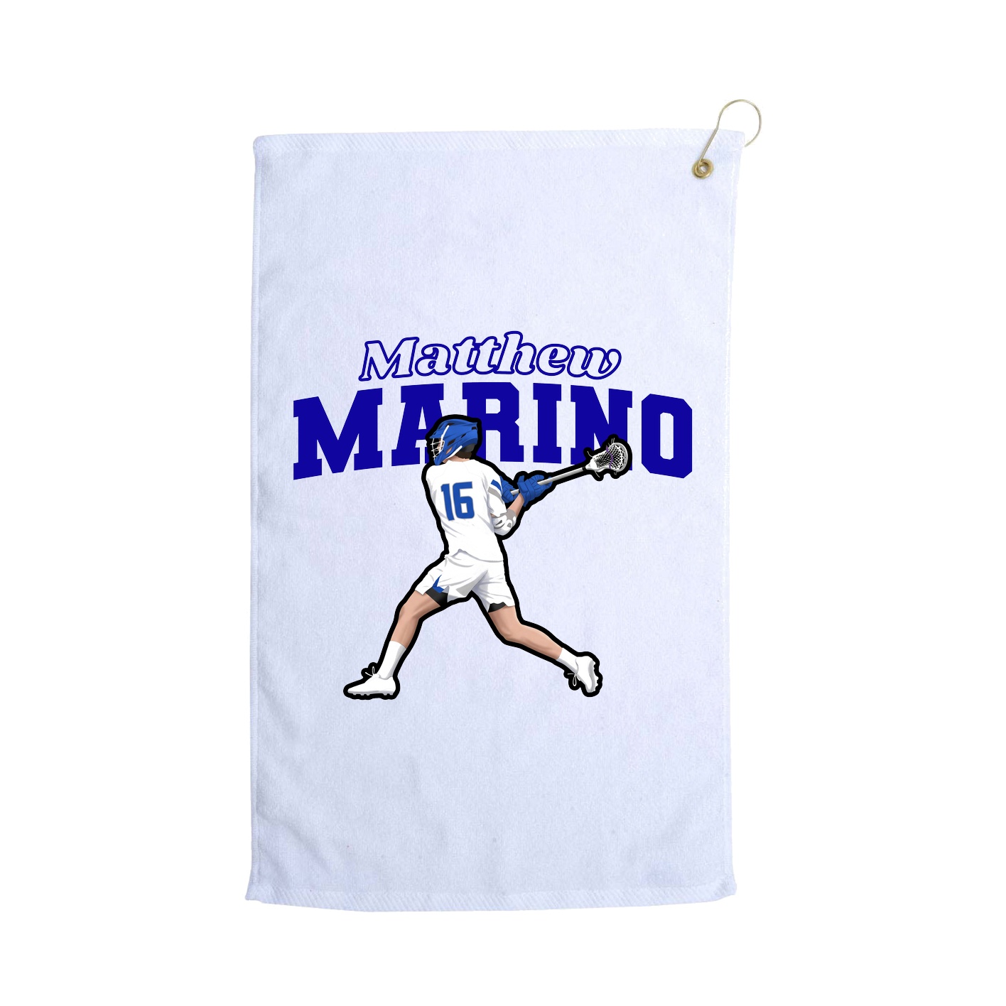 Golf Towel — Name Arch in White