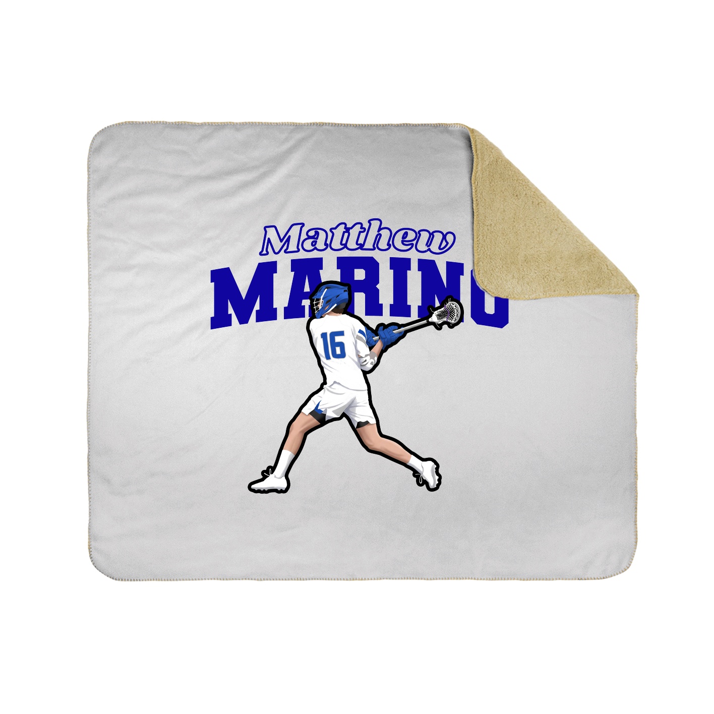 Throw Blanket — Name Arch in White