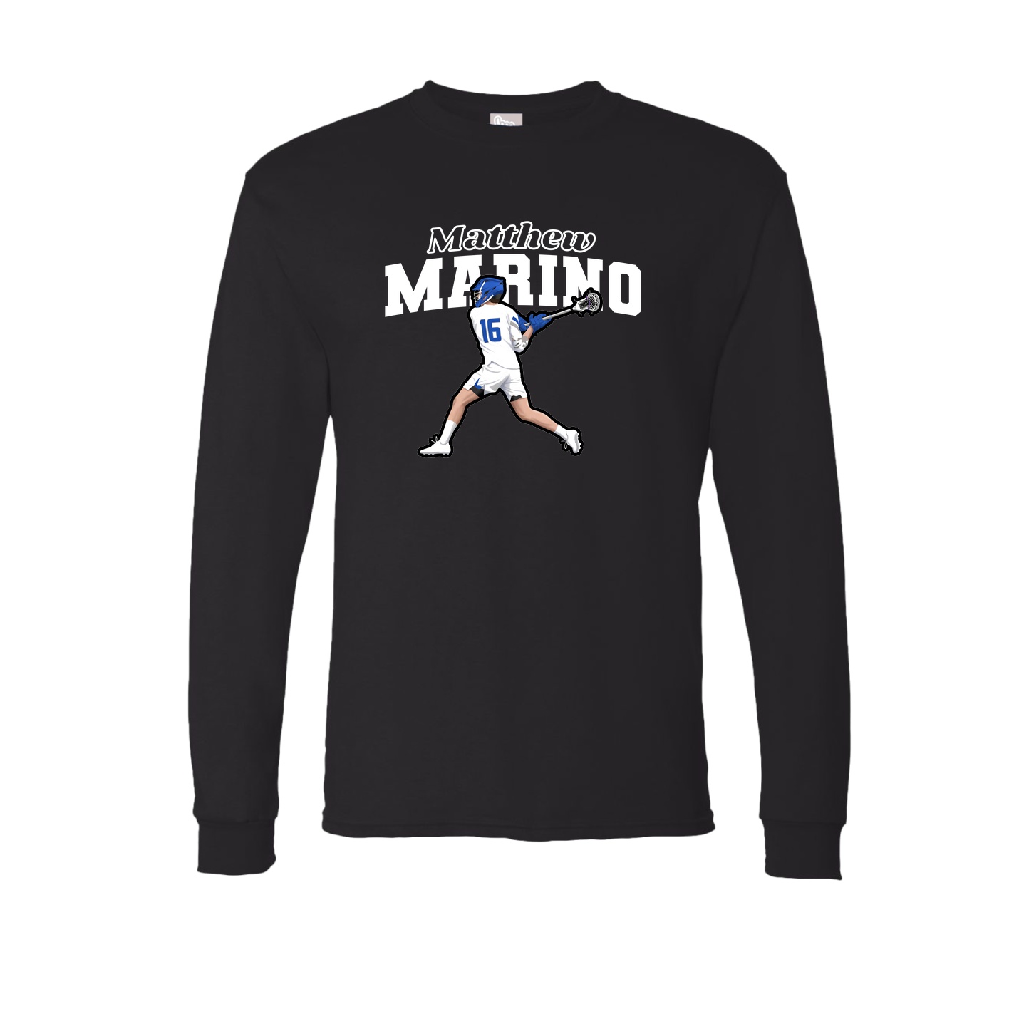 Long Sleeve Tee — Name Arch in Black