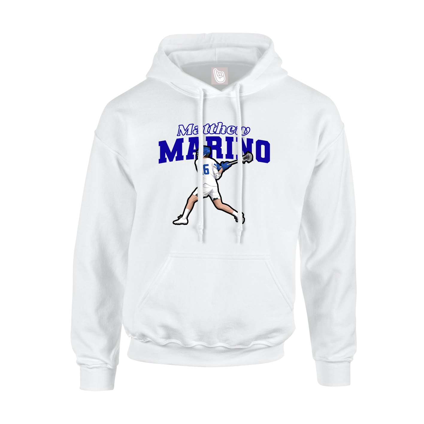 Hoodie — Name Arch in White