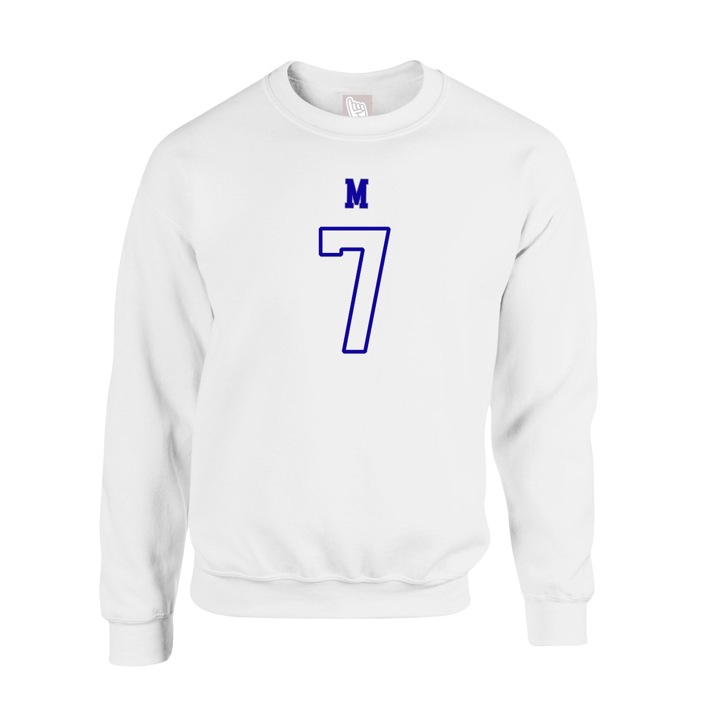 Fleece Crew — Shirsey Arch in White