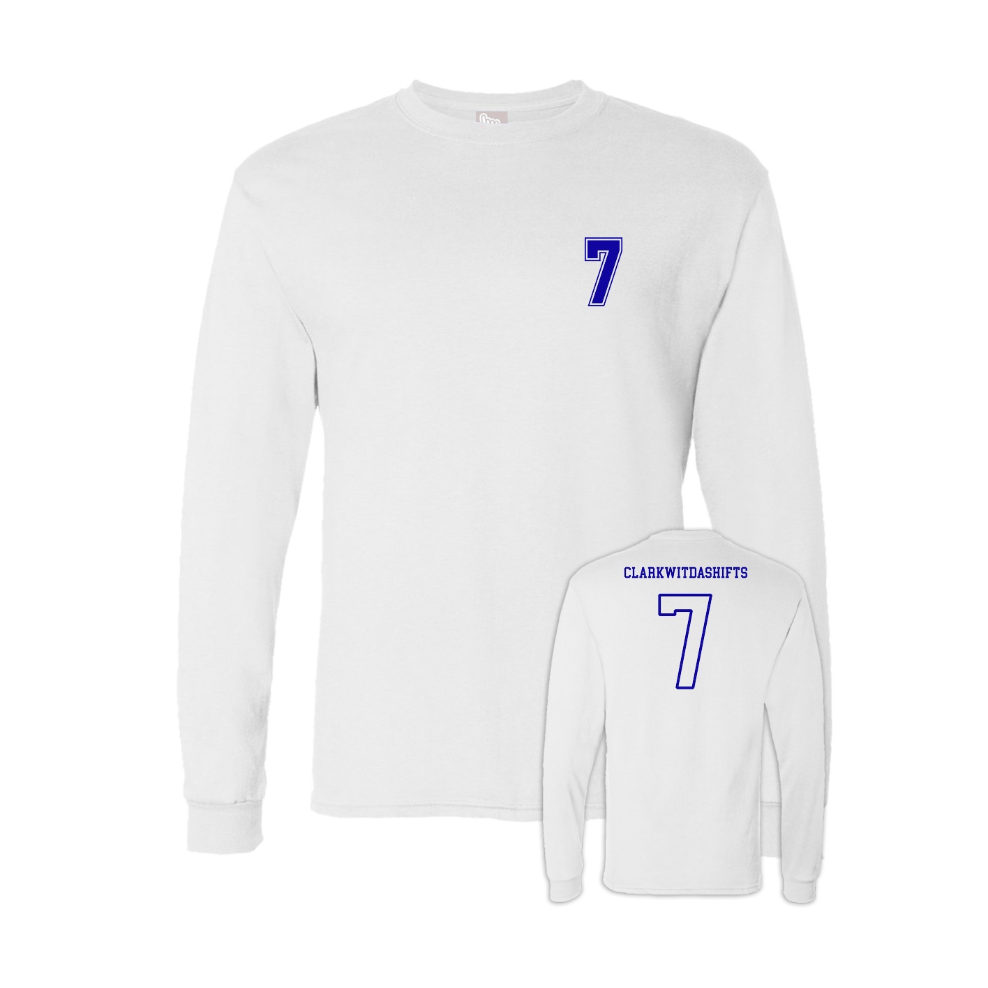 Long Sleeve Tee — Chest Back in White