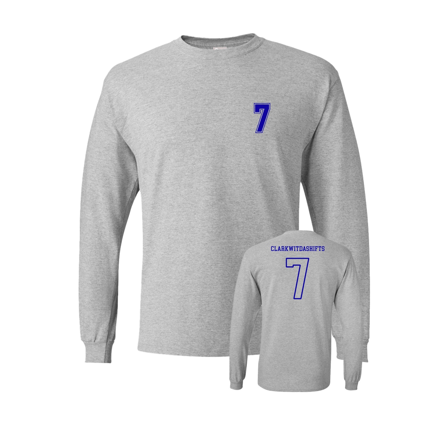 Long Sleeve Tee — Chest Back in Grey
