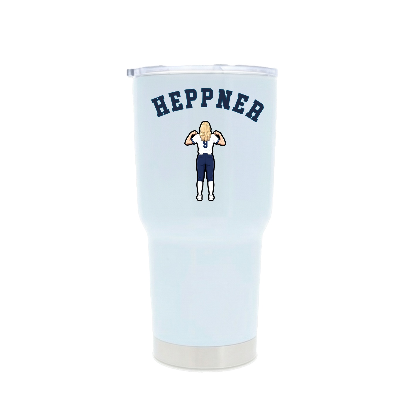 30oz Stainless Steel Tumbler — Shirsey Arch in White