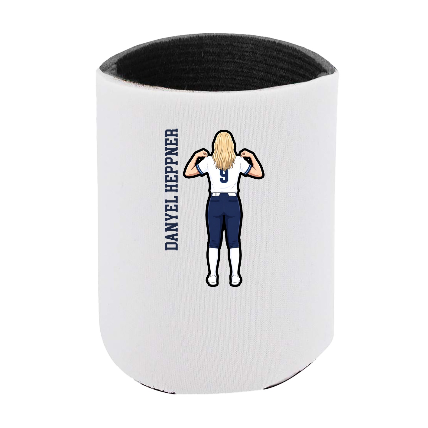 Can Holder — Name Vertical in White