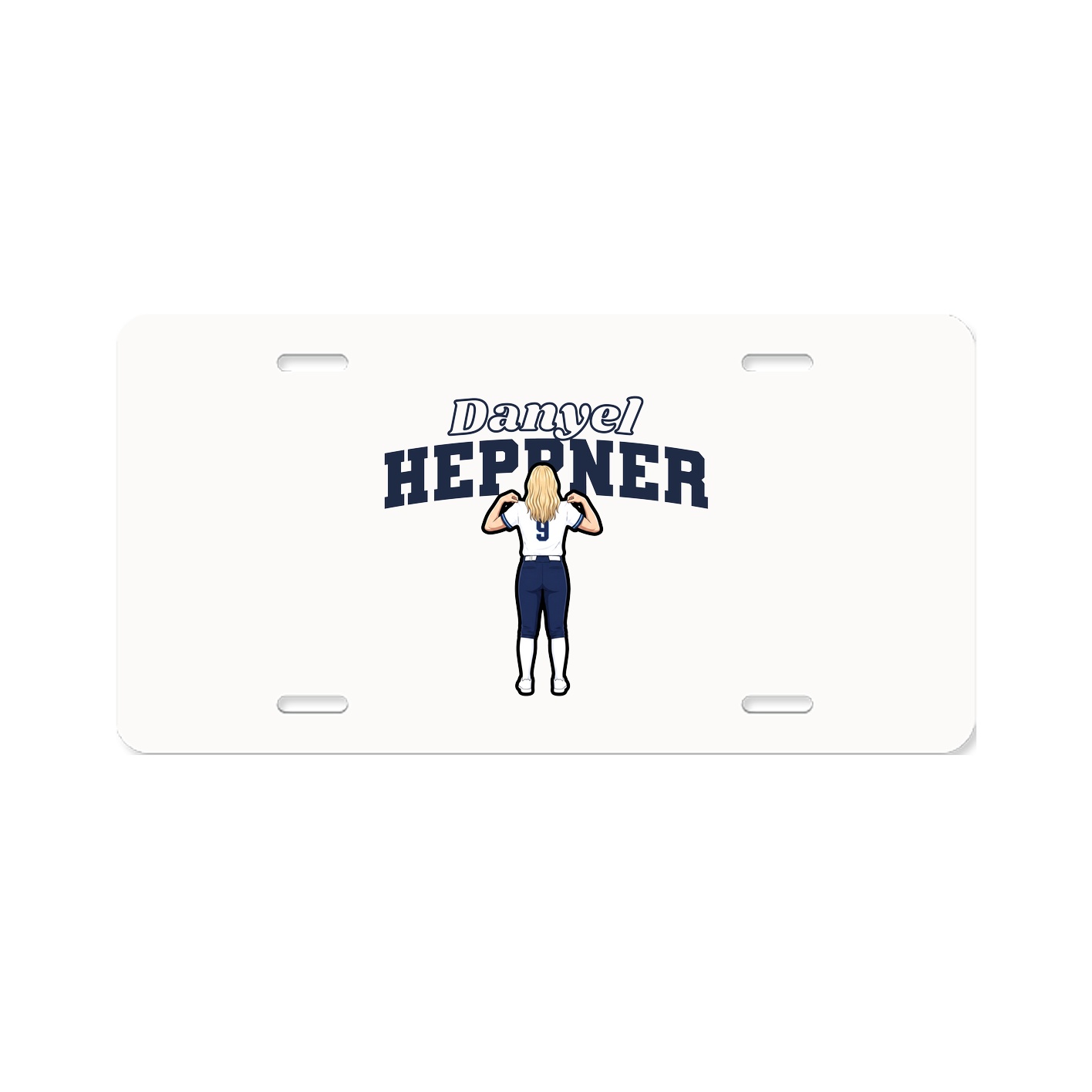 License Plate — Name Arch in Classic