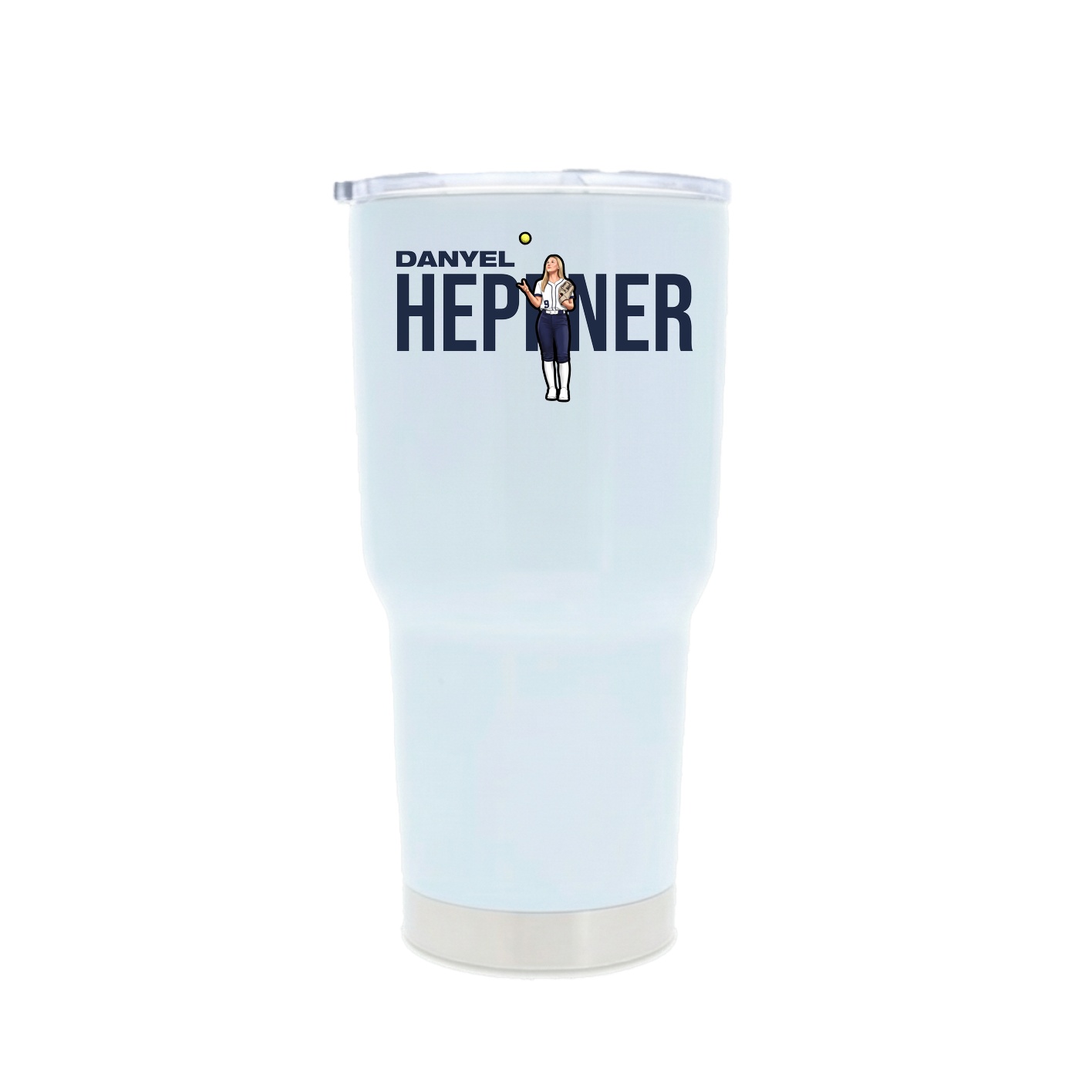 30oz Stainless Steel Tumbler — Player Name in White