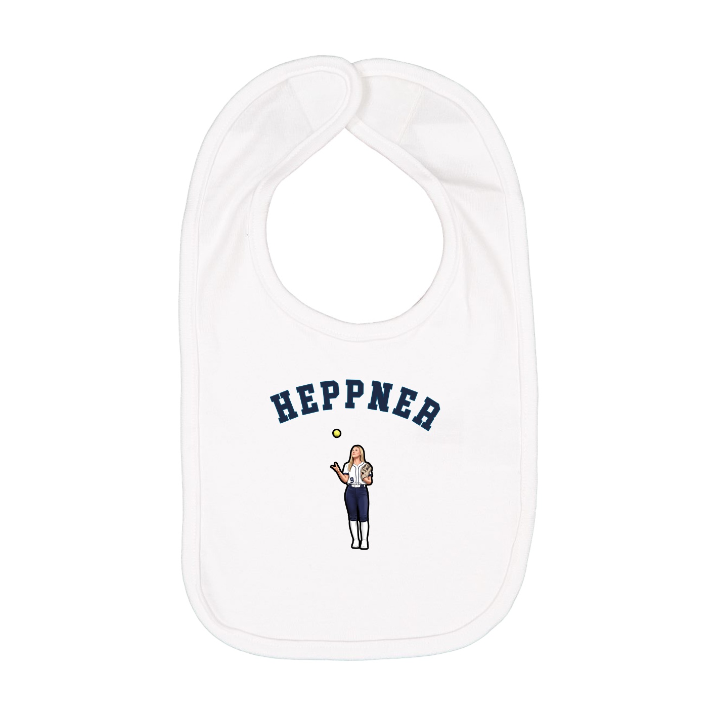 Infant Bib — Shirsey Arch in White