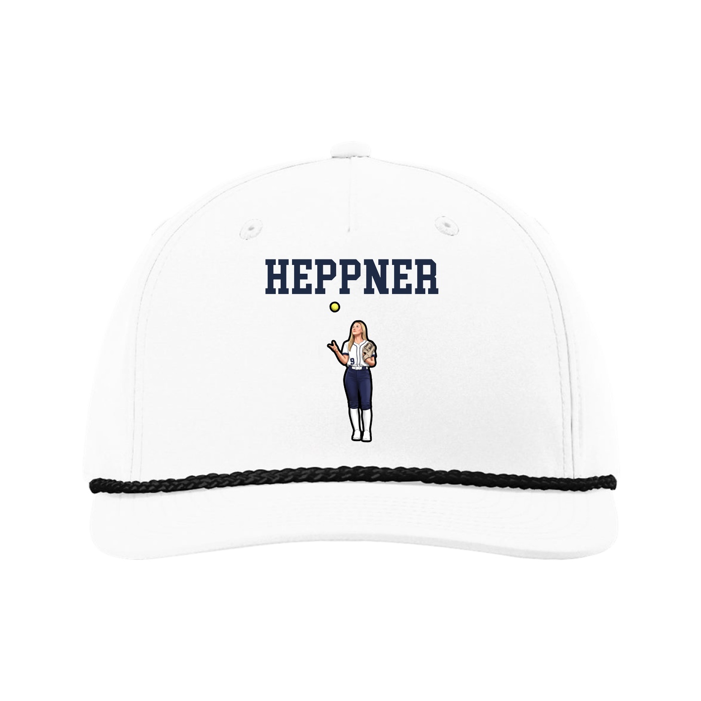 Five-Panel Classic Rope Cap — Shirsey in White