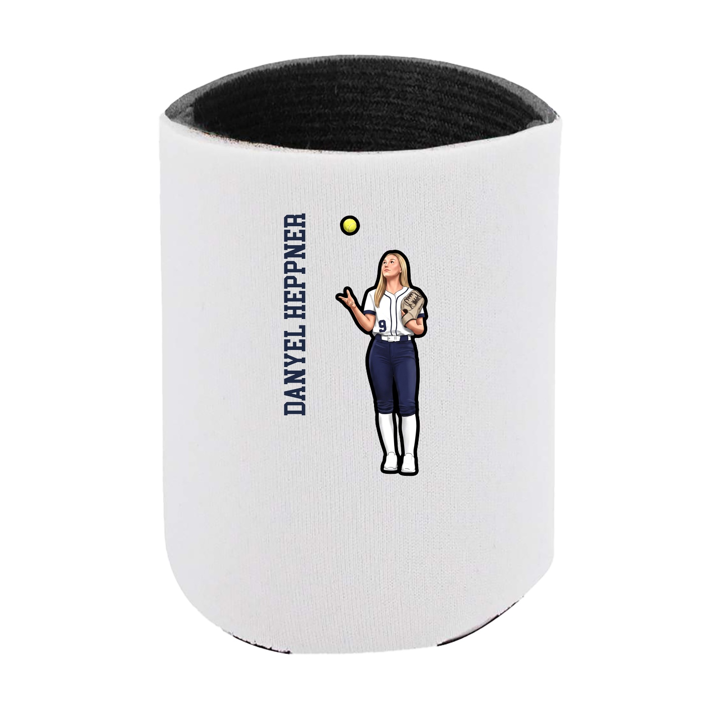 Can Holder — Name Vertical in White