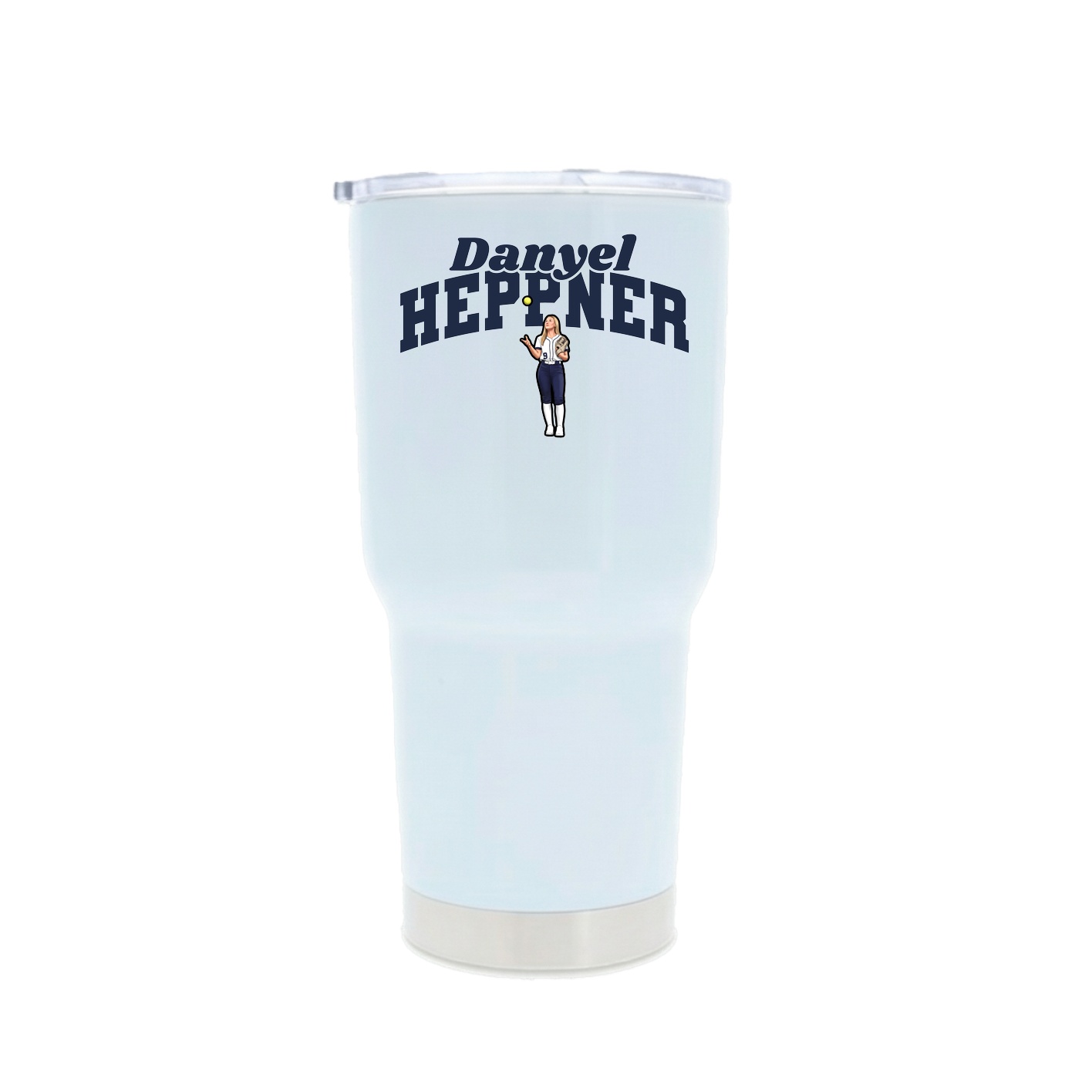 30oz Stainless Steel Tumbler — Signature Arch in White