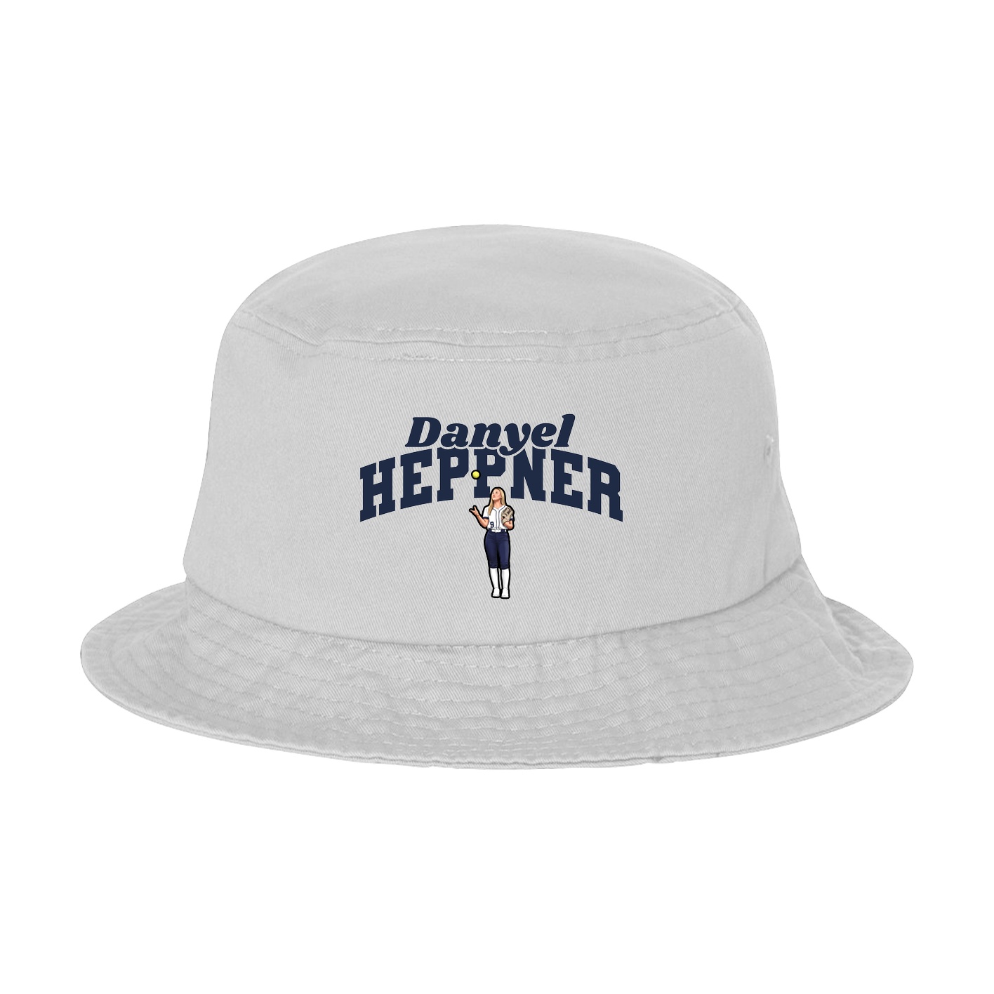 Bucket Cap — Signature Arch in White