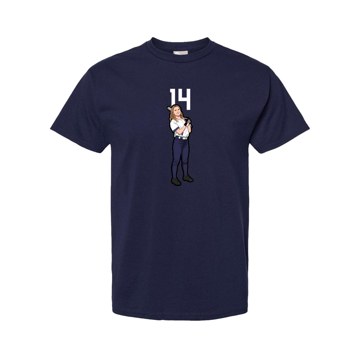 Youth Tee — Number Top in Navy