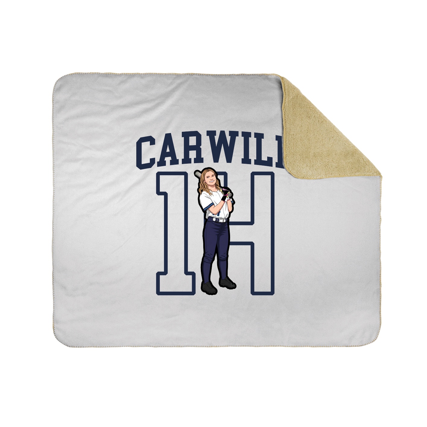 Throw Blanket — Shirsey in White