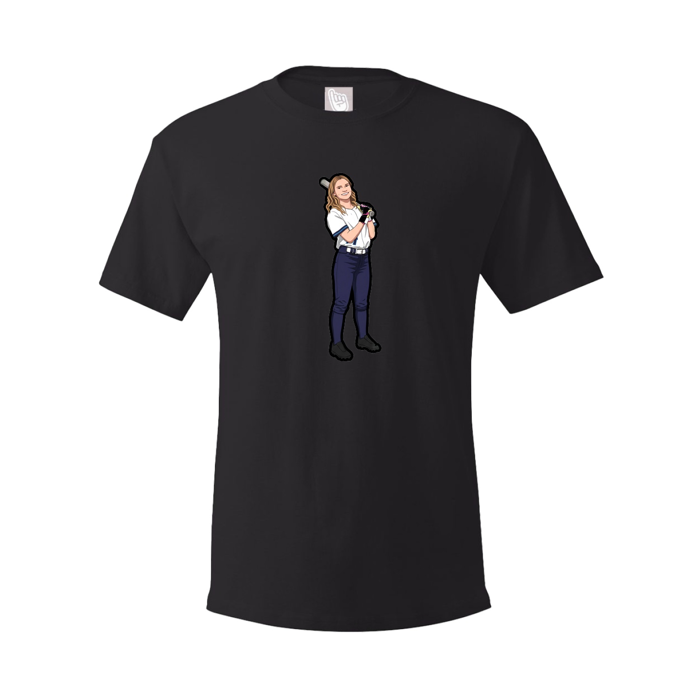 Youth Tee — Name Vertical in Black