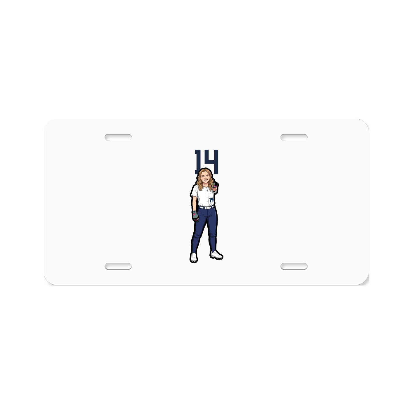 License Plate — Number Top in Classic