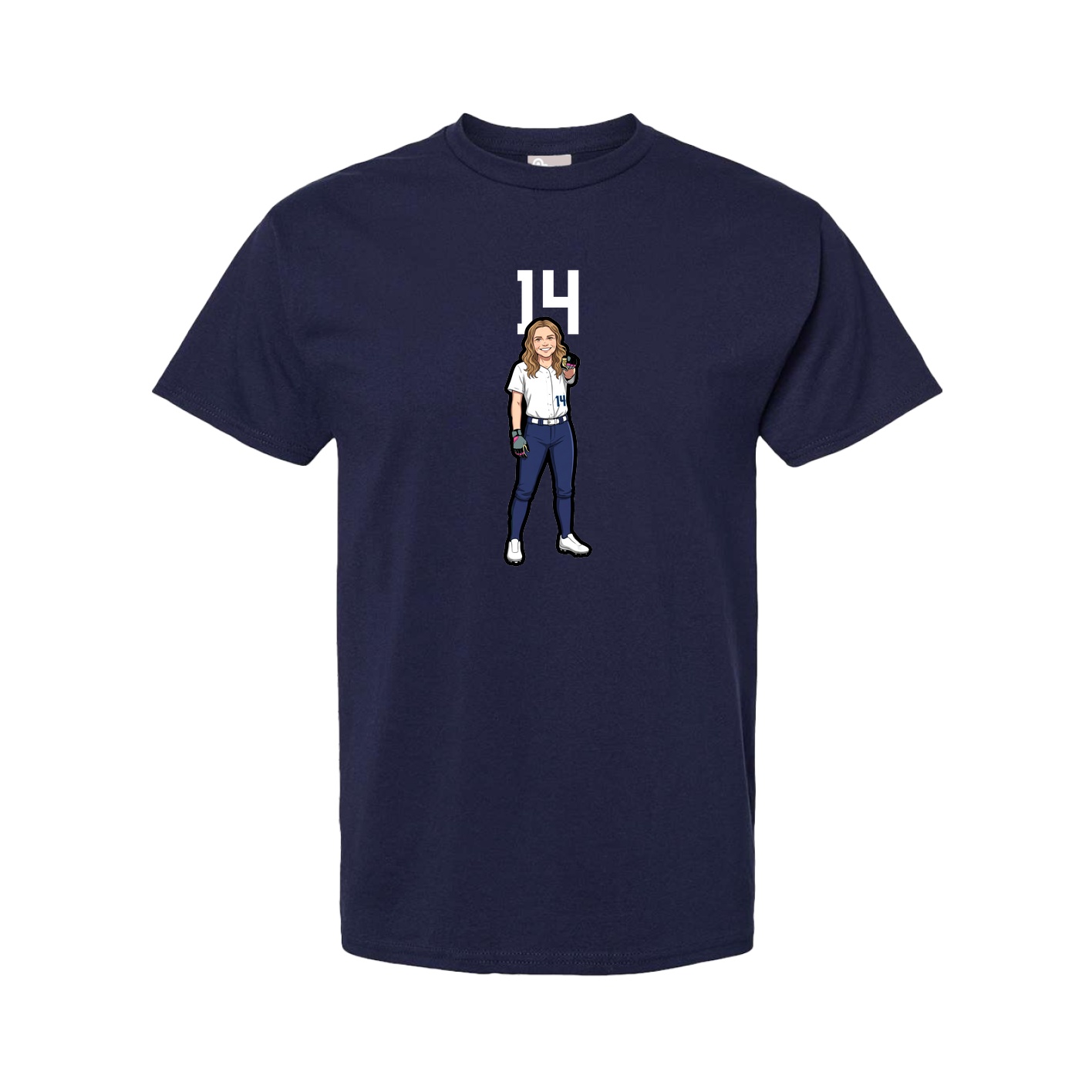 Youth Tee — Number Top in Navy