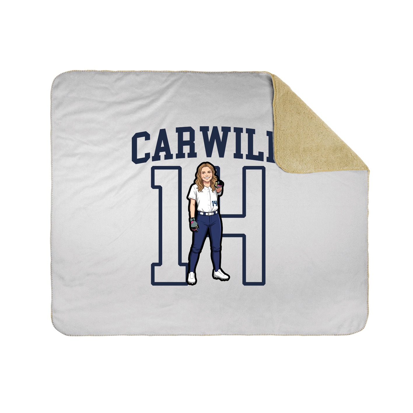 Throw Blanket — Shirsey in White