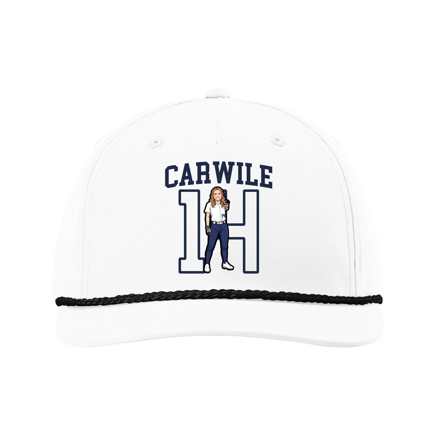 Five-Panel Classic Rope Cap — Shirsey in White
