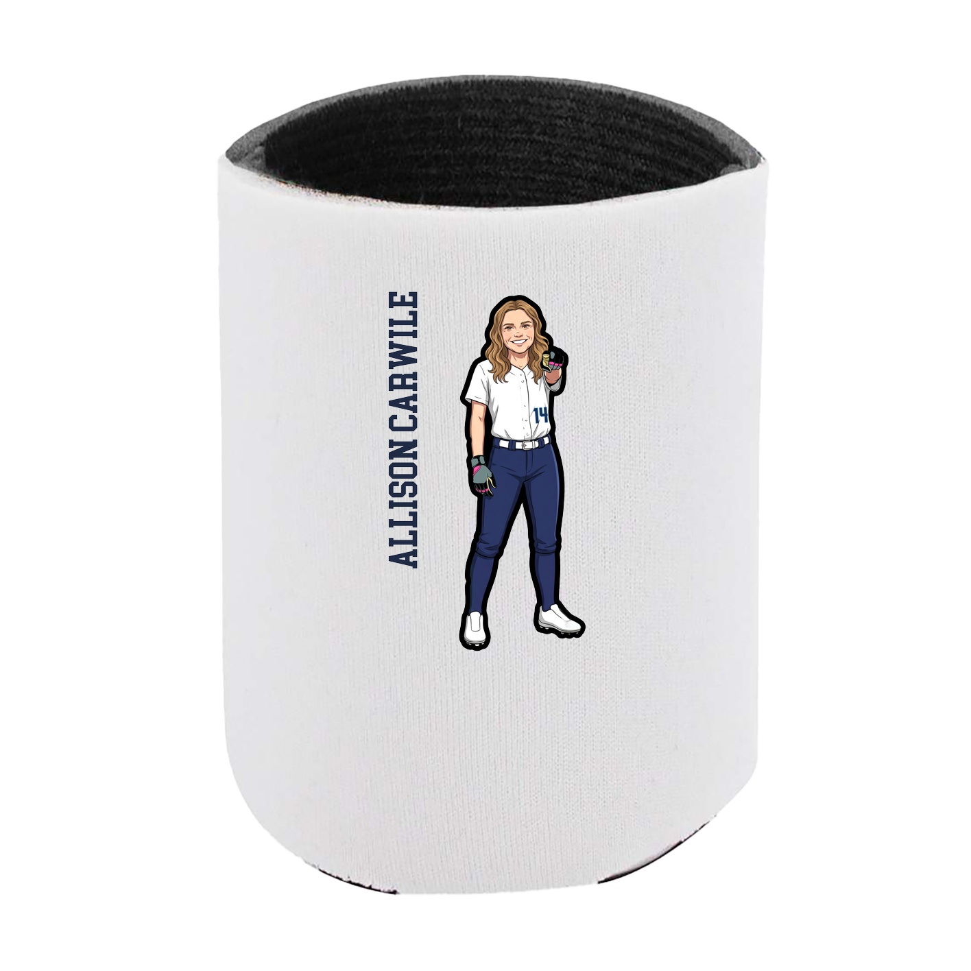 Can Holder — Name Vertical in White