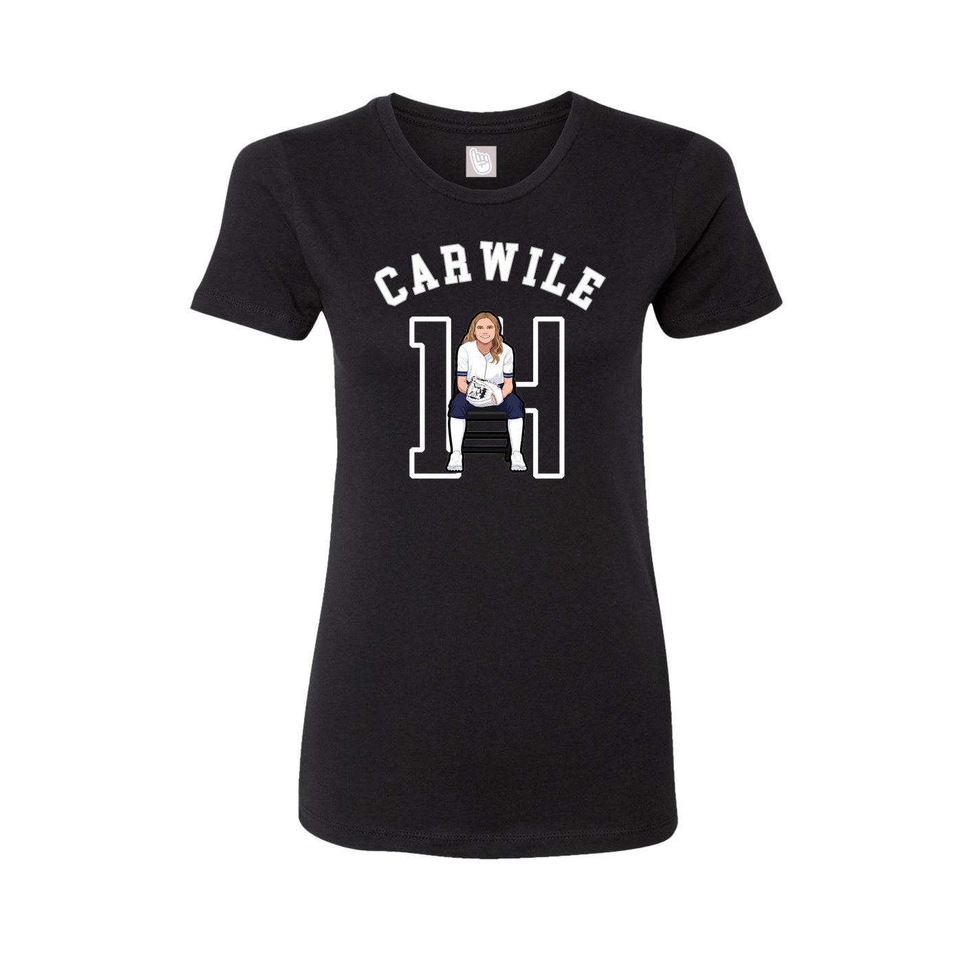 Fitted Women's Tee — Shirsey Arch in Black