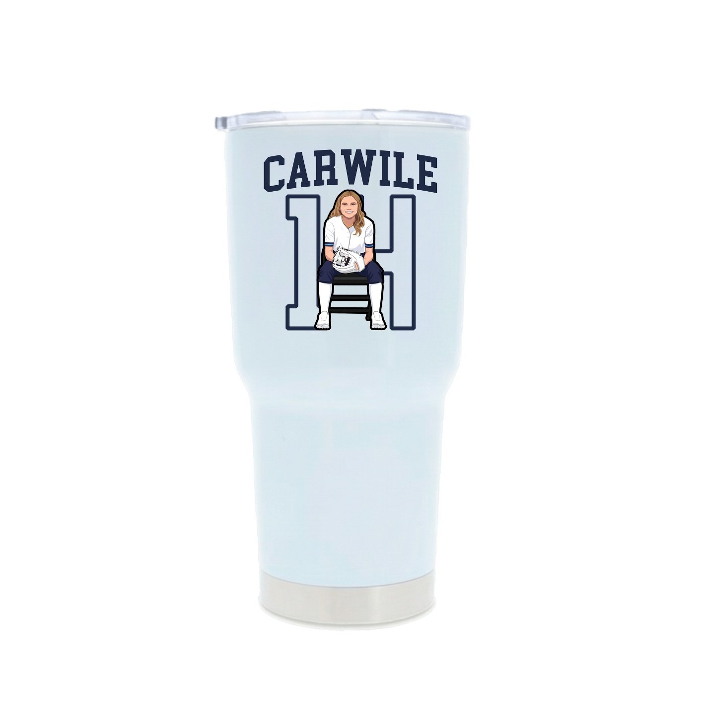 30oz Stainless Steel Tumbler — Shirsey in White