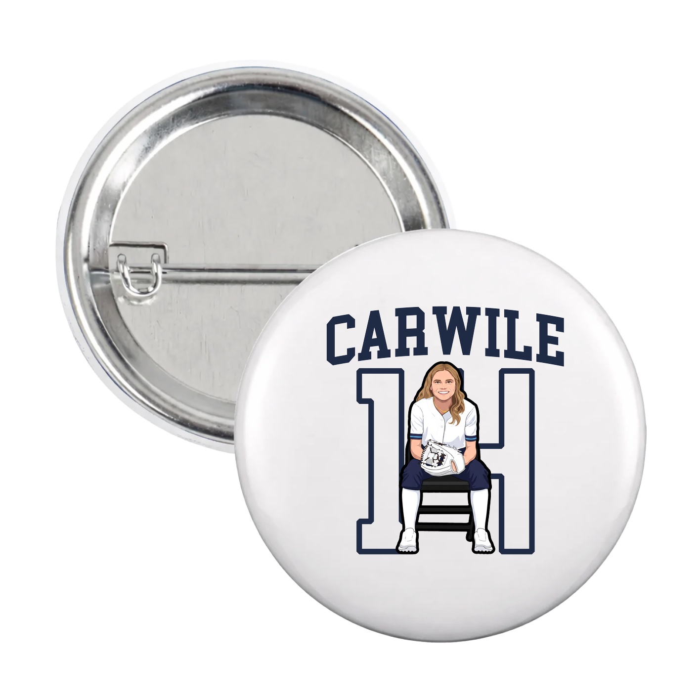 Game Day Button — Shirsey in White