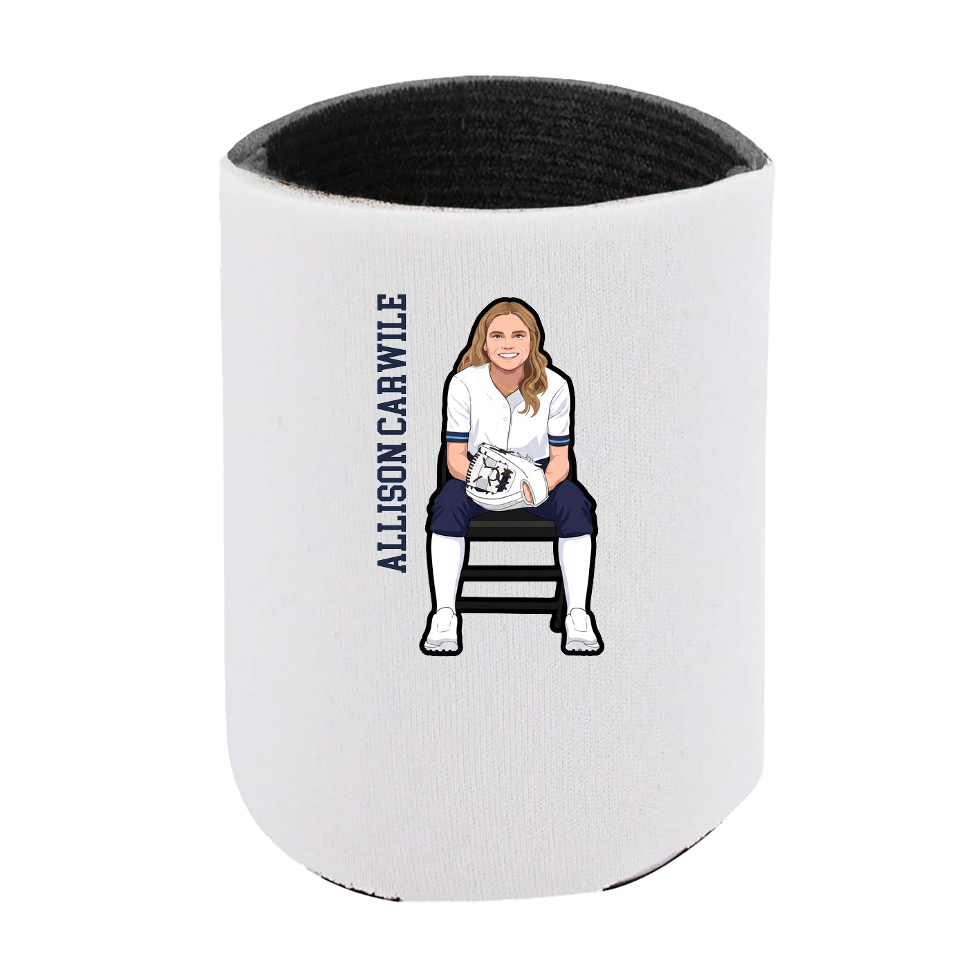 Can Holder — Name Vertical in White