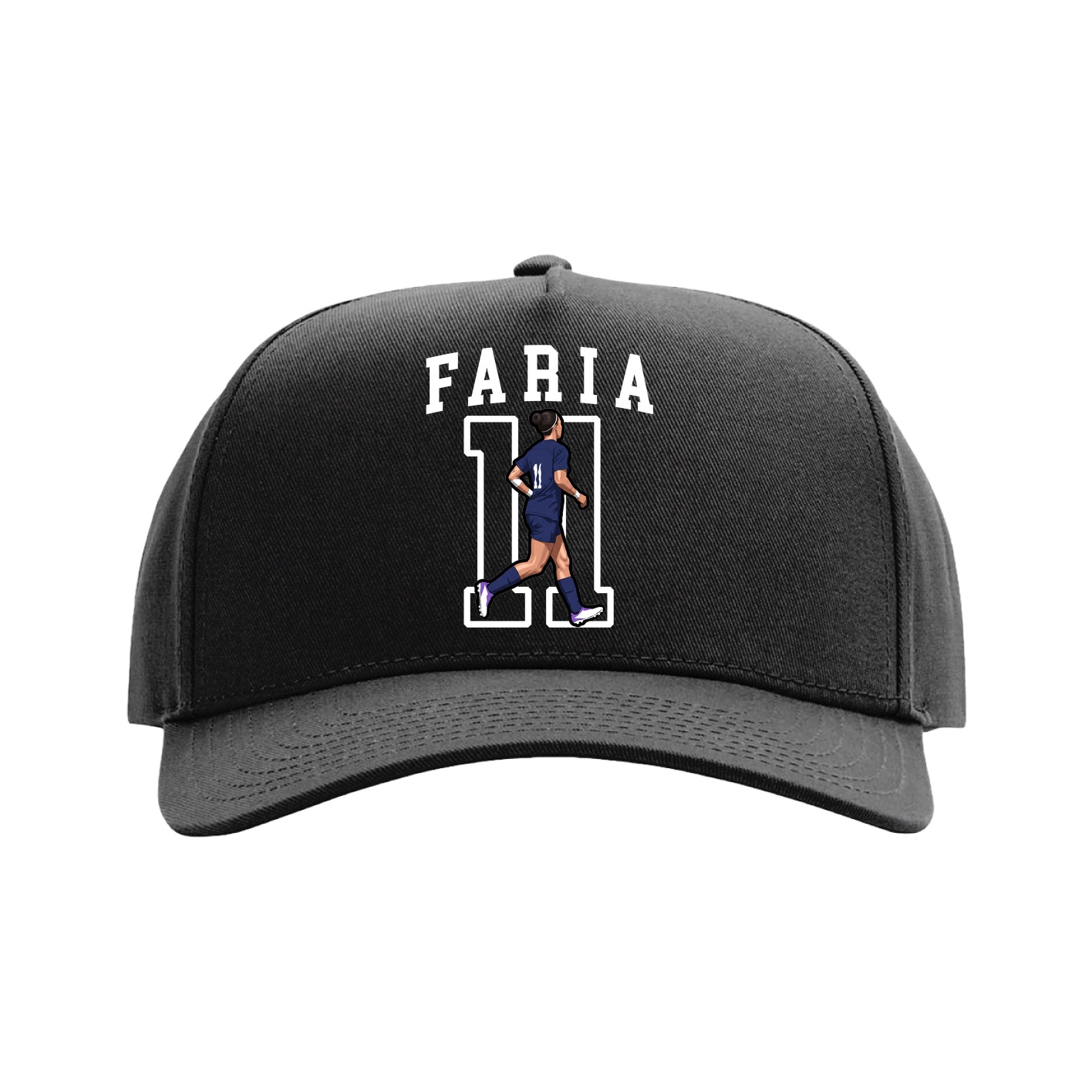 Full Fabric Five-Panel Champ Cap — Shirsey in Black