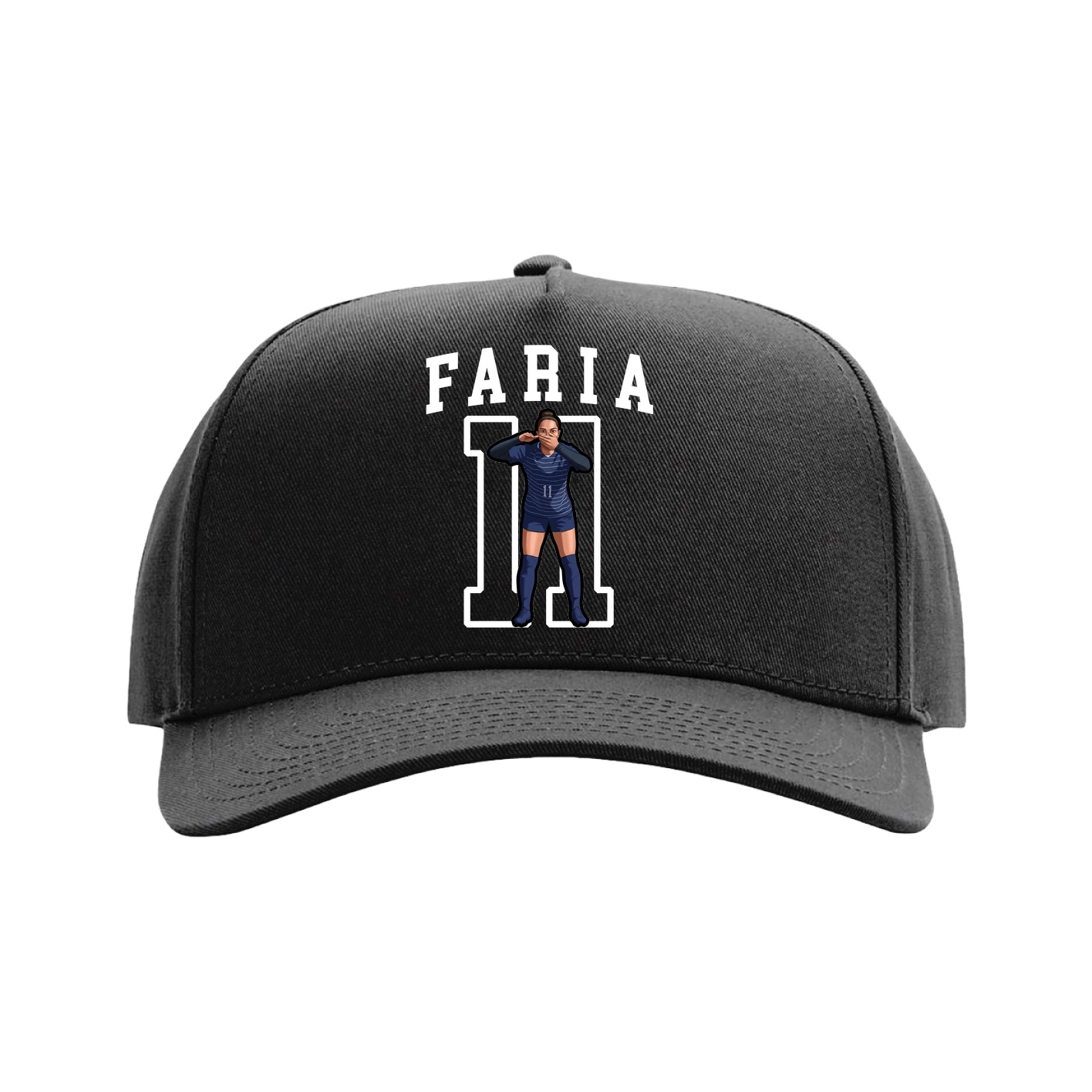 Full Fabric Five-Panel Champ Cap — Shirsey in Black