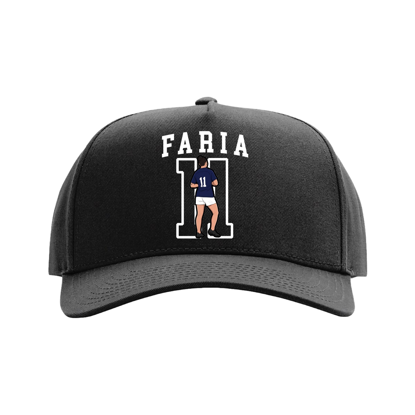 Full Fabric Five-Panel Champ Cap — Shirsey in Black