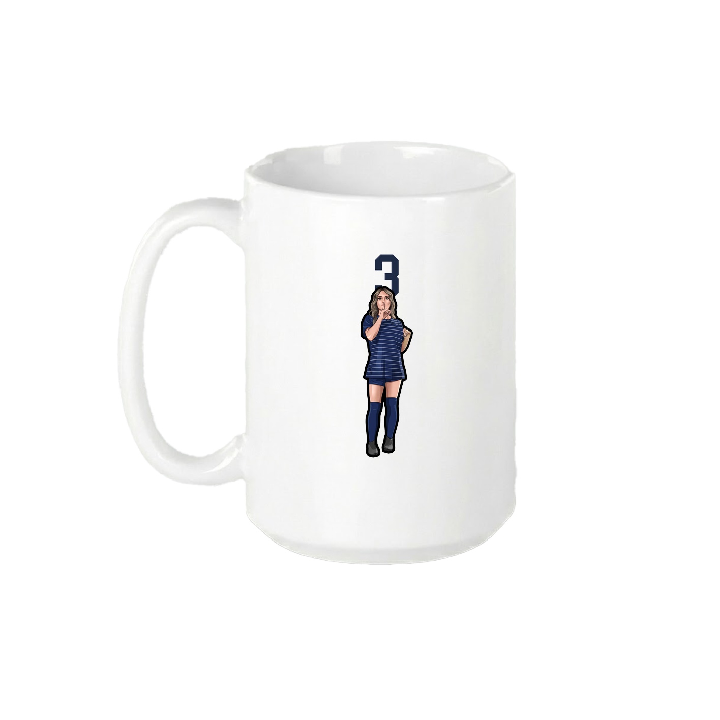 15oz Coffee Mug — Number Top in White