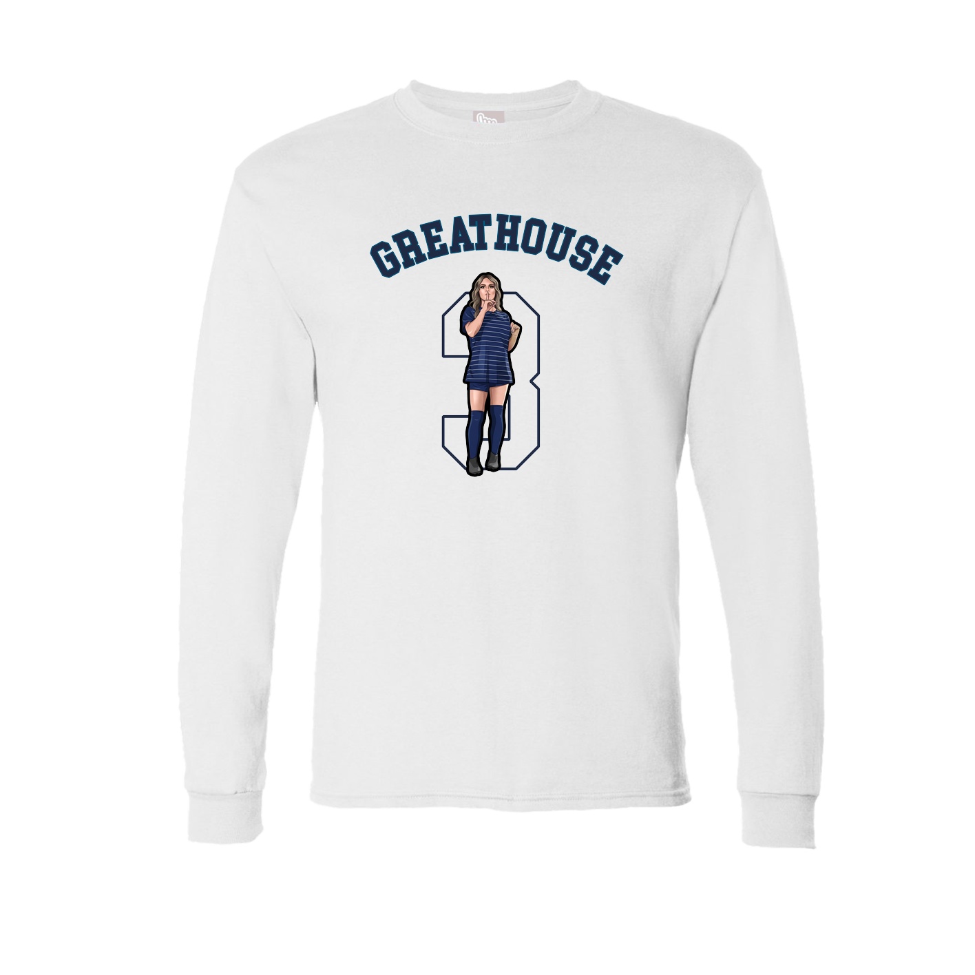 Long Sleeve Tee — Shirsey Arch in White
