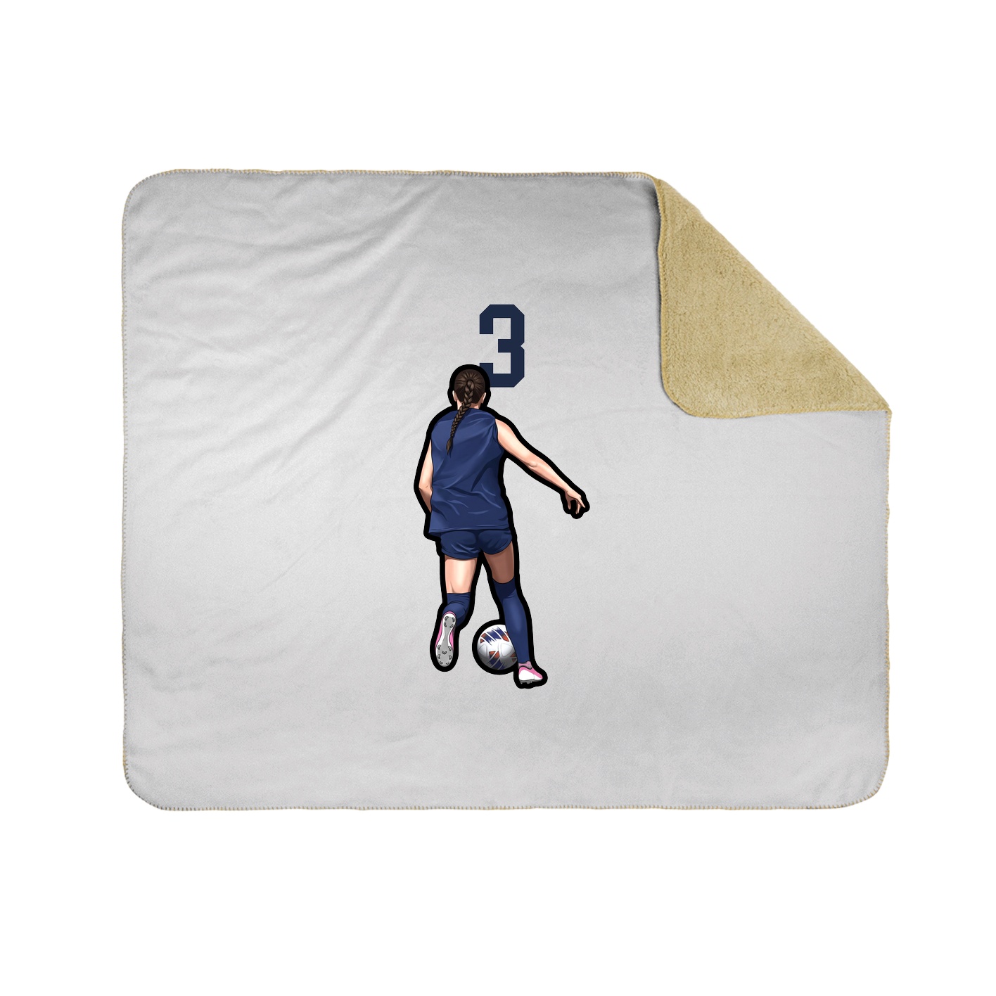 Throw Blanket — Number Top in White