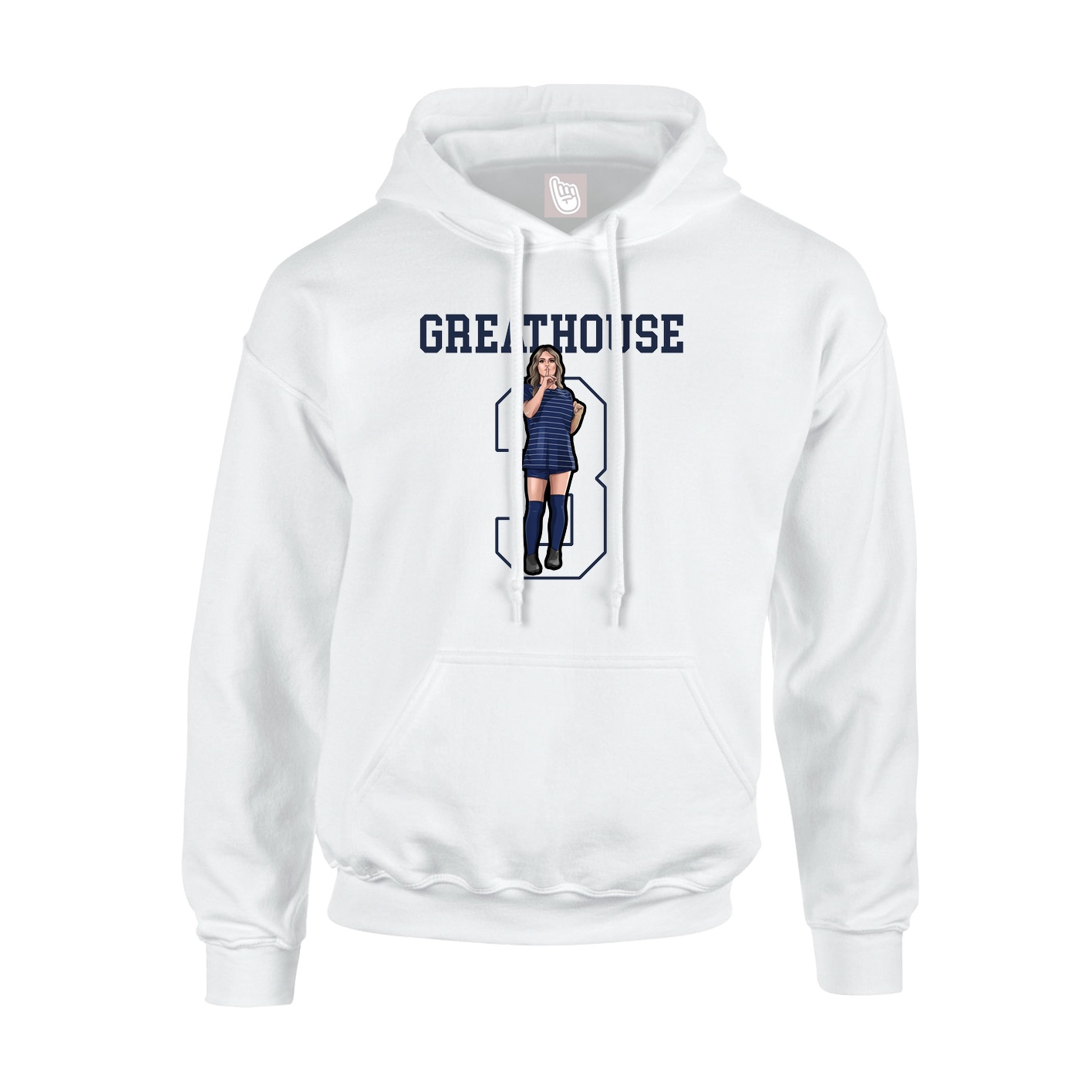 Hoodie — Shirsey in White