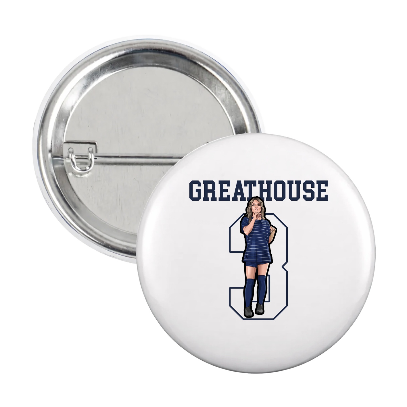 Game Day Button — Shirsey in White