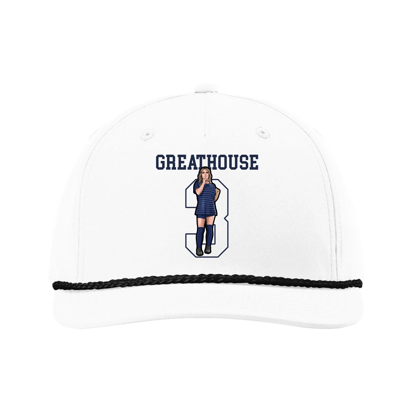 Five-Panel Classic Rope Cap — Shirsey in White