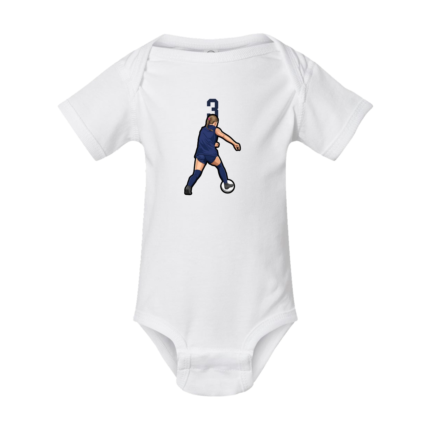 Baby Onesie — Number Top in White