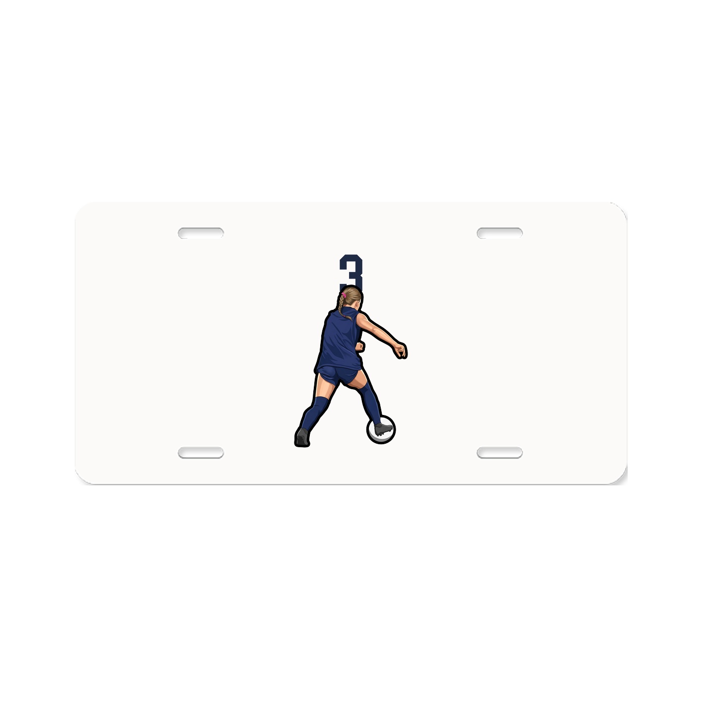 License Plate — Number Top in Classic
