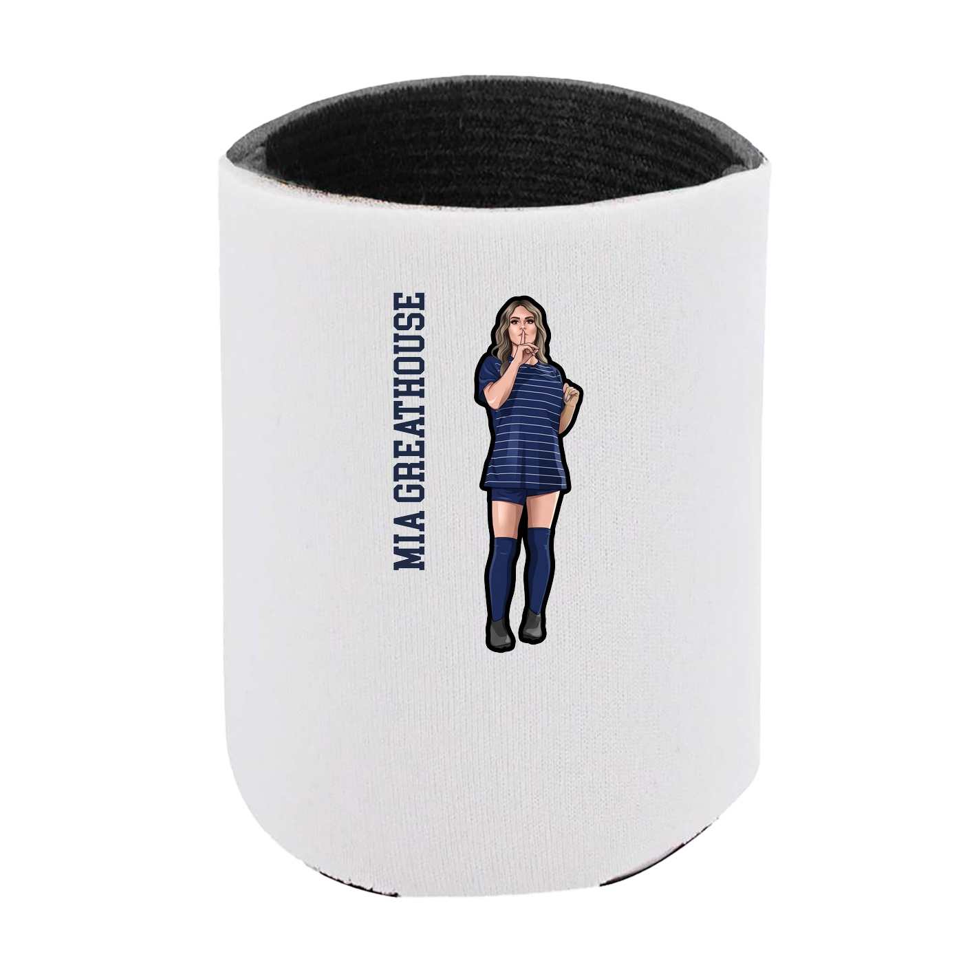 Can Holder — Name Vertical in White