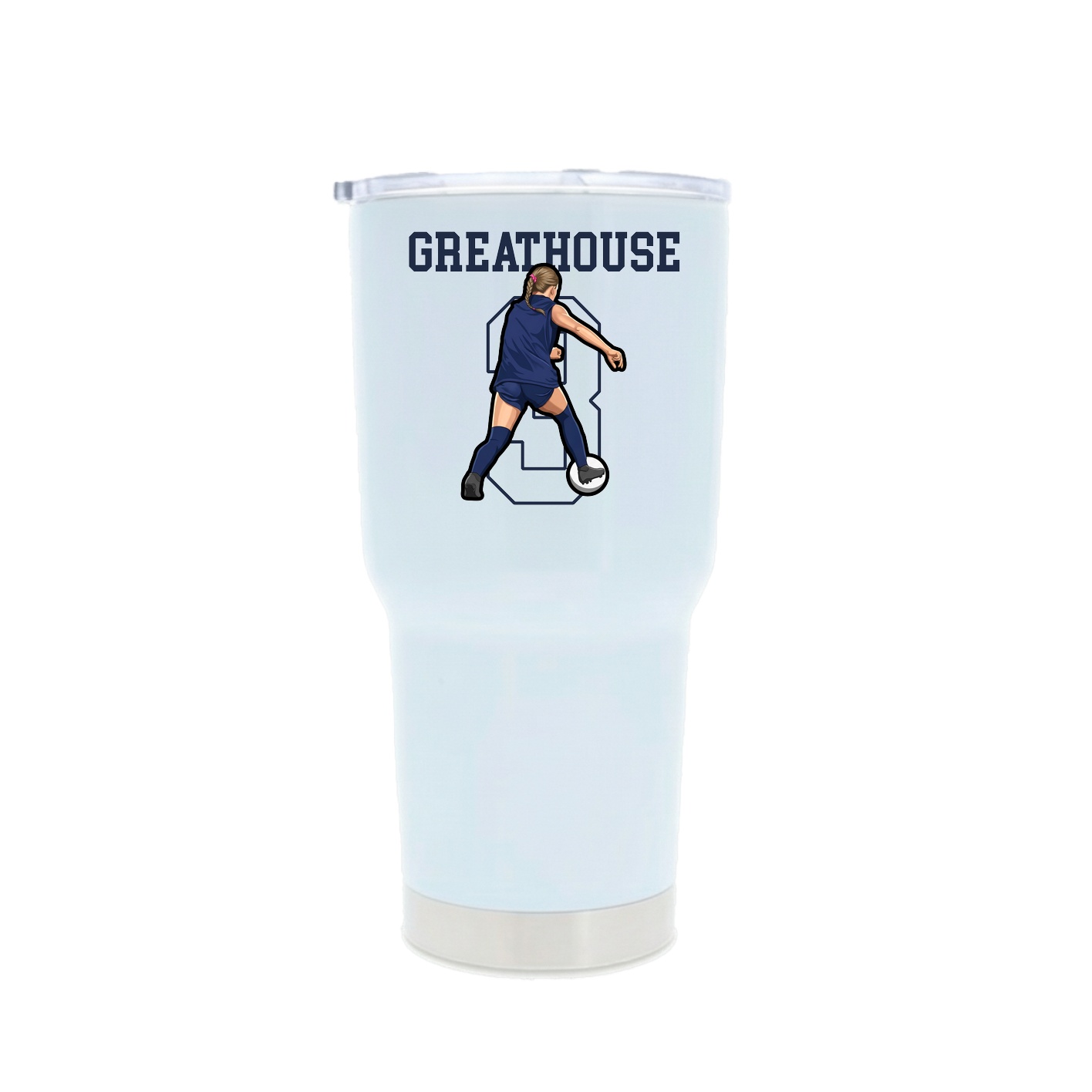 30oz Stainless Steel Tumbler — Shirsey in White